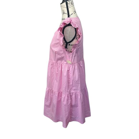 Papermoon Pink Tiered Babydoll Mini Dress, Small - Picture 3 of 11